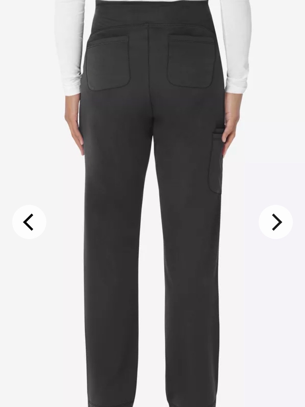Maternity Black Pocket Scrub Pants - Picture 2 of 7